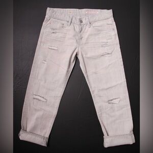 AG Adriano Goldschmied Ex Boyfriend Lowrise Grey Crop Jeans Size 27 NEW!